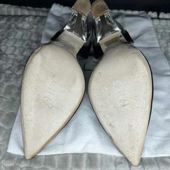 MOSCHINO WOMENS HEELS SIZE 37 1/2⭐️100% AUTHENTIC⭐️ BLACK⭐️AMAZING CONDITION